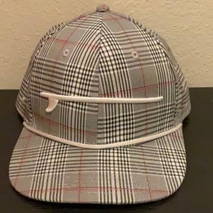 Boardroom SnapBack Hat. One size. Black, White & Red